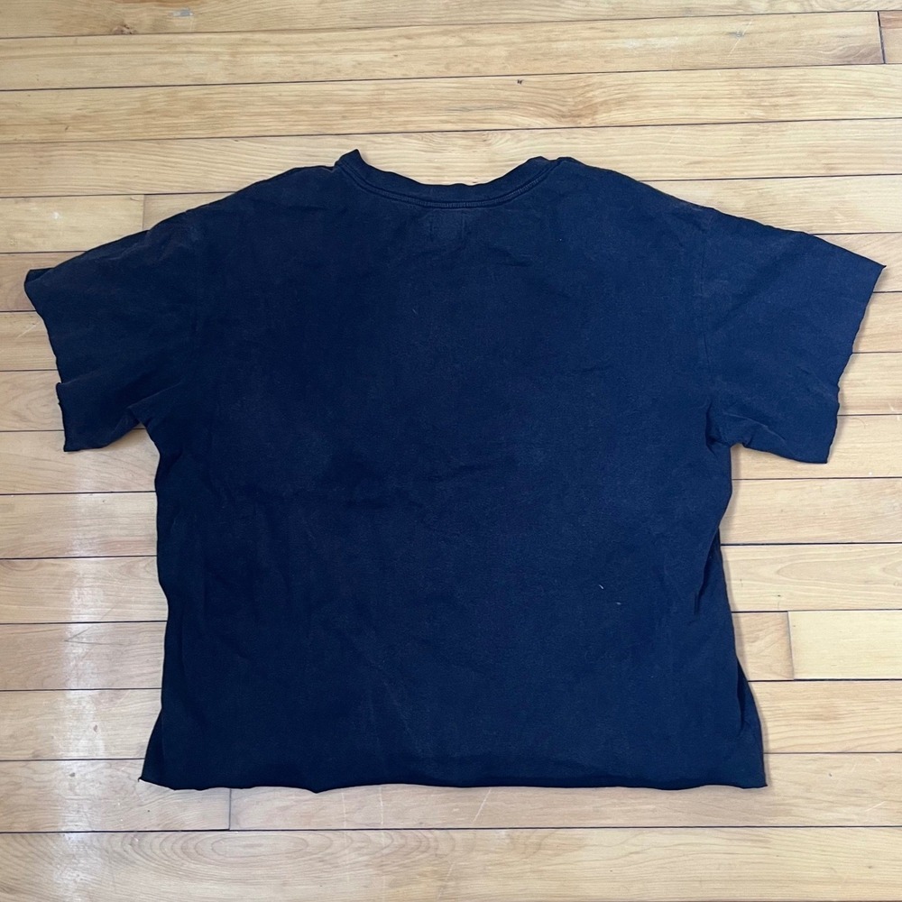 Princess Polly Thunder Speedway Motorcycles Graphic Tee Black Raw Hem Size 6 - Picture 8 of 8